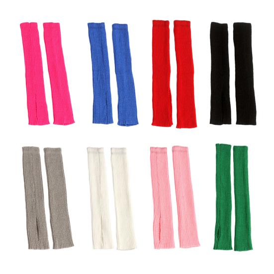 Вязаные гетры со штрипками Женские носки для йоги Выше колена В рубчик Зимние гетры для девочек Спортзал Фитнес Танцы Балет