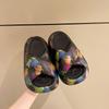 Модные тапочки Повседневная женская обувь на платформе Сланцы Женские Пляжные шлепанцы Роскошный Сабо Массажные Балетки Летняя Обувь с Граффити Модная Обувь Wo