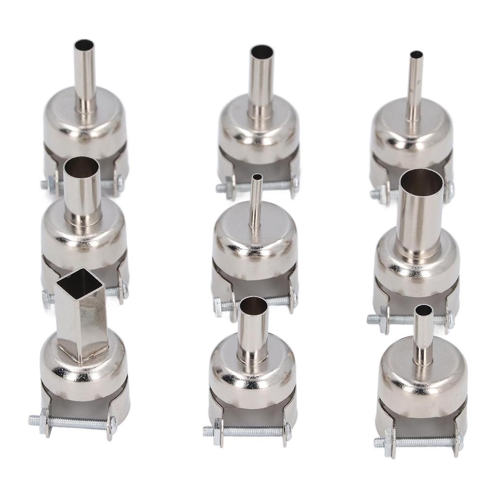 Комплект из 9 насадок для термофена 3‑12 мм из нержавеющей стали для горячей пайки термофена