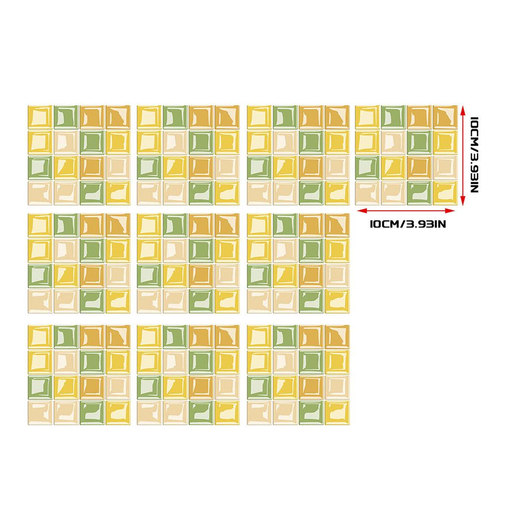 3D самоглазурованные стеклянные наклейки Стеклянная плитка DIY Наклейки на стену Наклейка на пол