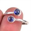 Натуральный кианит драгоценный камень 925 пробы стерлинговое серебро регулируемое кольцо ювелирное изделие f5Q92