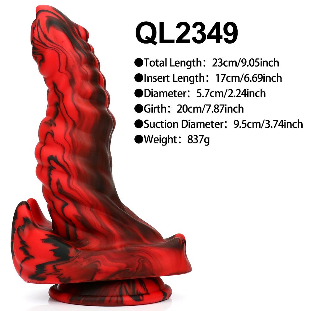 Силиконовый жидкий силиконовый пенис в форме смешанного цвета, имитация пениса в виде животного, секс-игрушки для взрослых, анальная пробка для мастурбации на заднем дворе