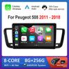 Беспроводной Carplay Автомобильный Видео Мультимедийный Плеер GPS Navi для Peugeot 508 2011 - 2018 WiFi Android Интеллектуальная Система 4G IPS Экран