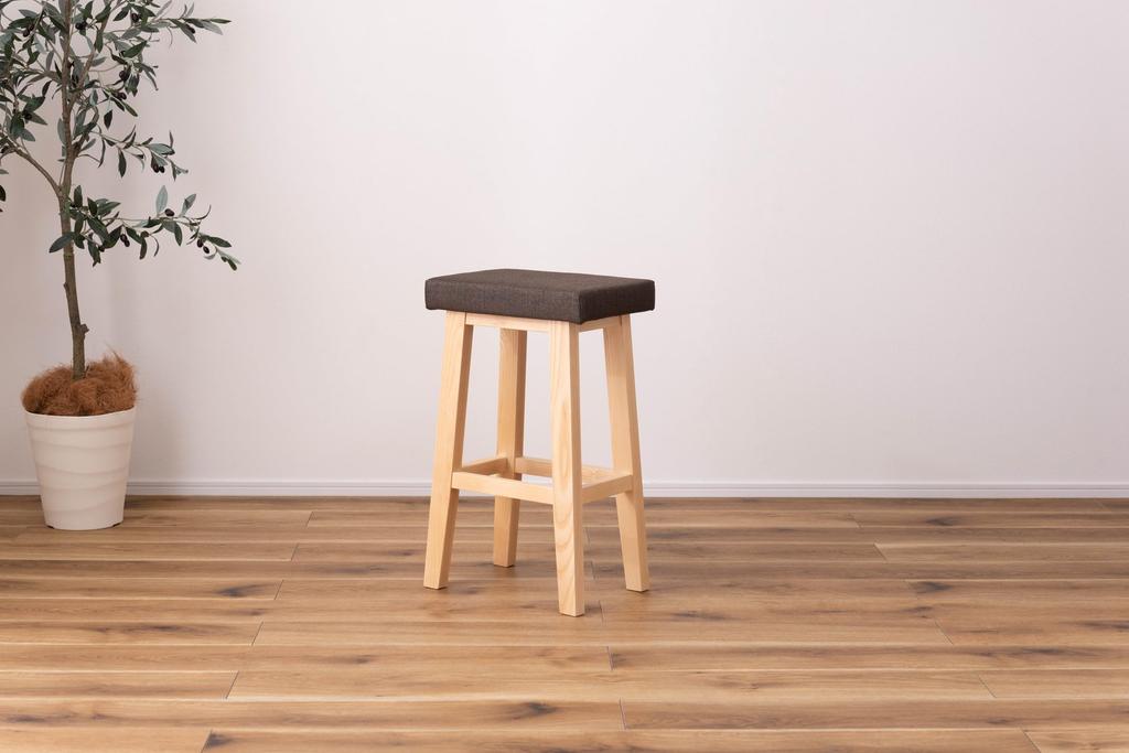 AZUMAYA Bambi High Stool, Brown, CL-789CBR