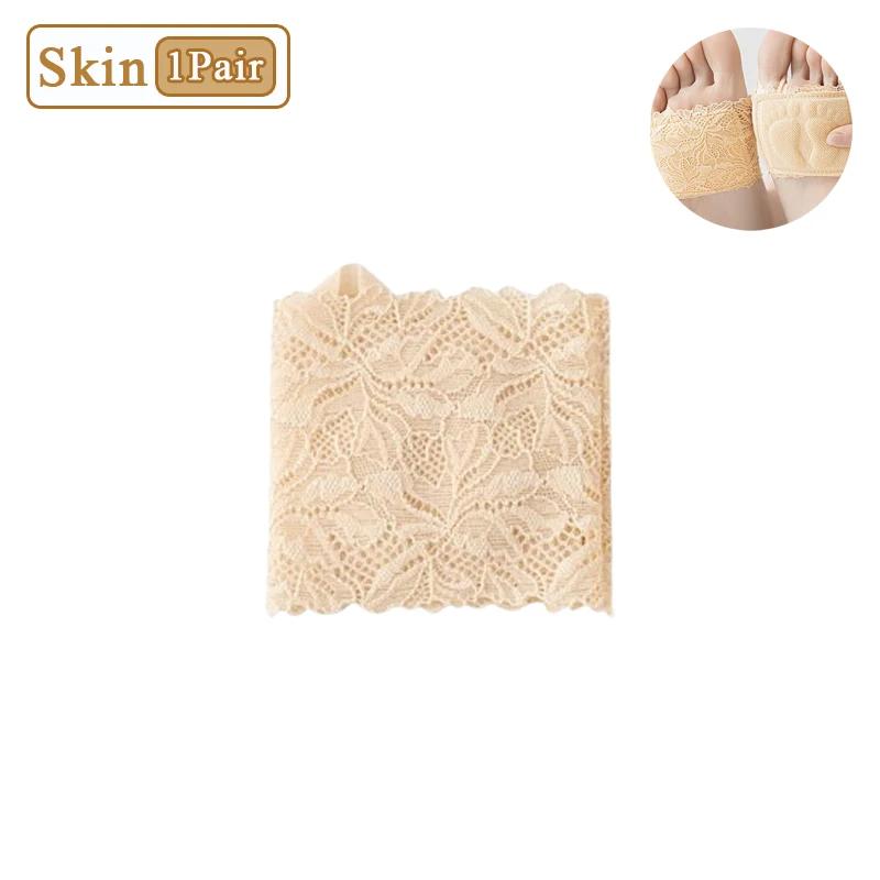 Женские носки-полупальцы Нескользящие Невидимые Носки для нижнего белья для туфель на высоком каблуке Летние Тонкие Дышащие Кружевные Чехлы для ног