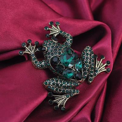 Модная женская брошь-булавка для воротника из сплава, мужская свадебная брошь-булавка в форме лягушки для женщин ARI