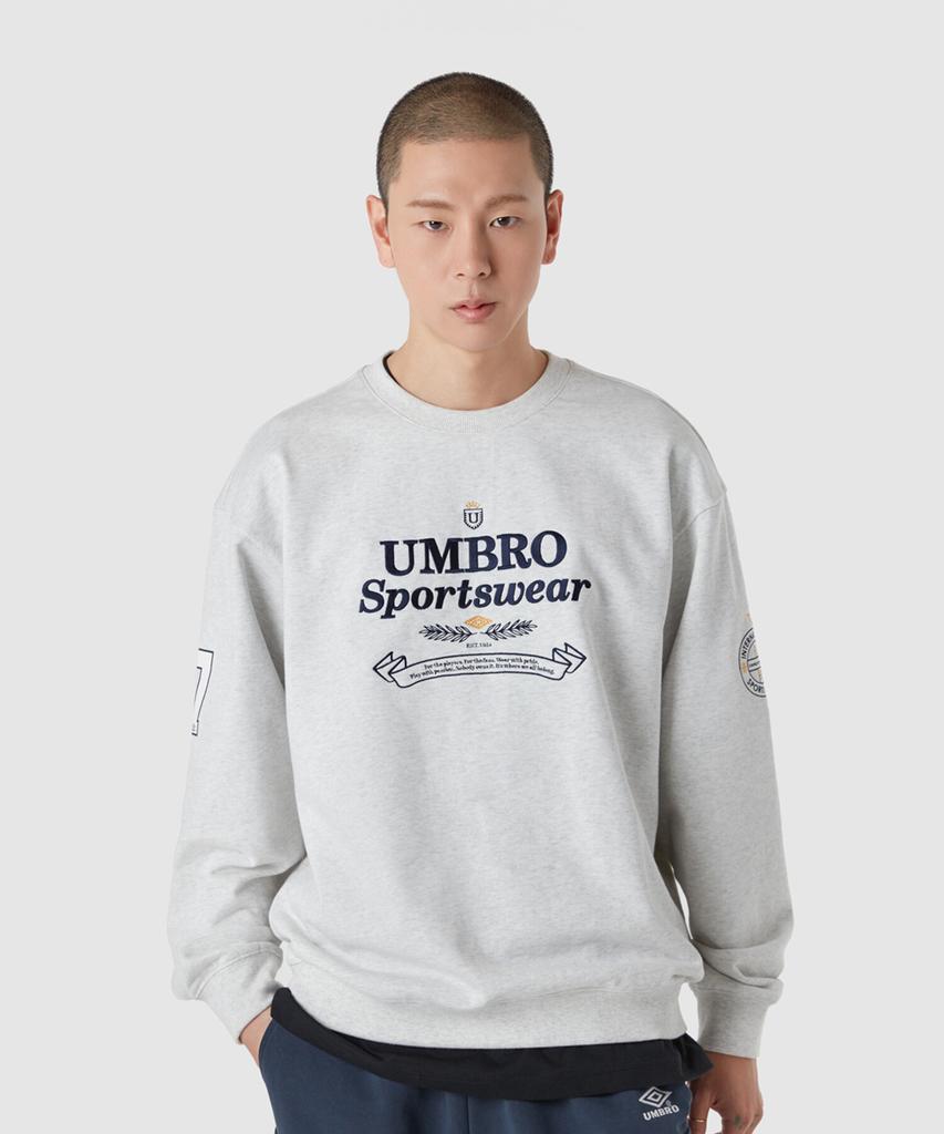 UMBRO Hbl British Casual Sweatshirt Light Gray (Uq111Cfs21) (B Type)