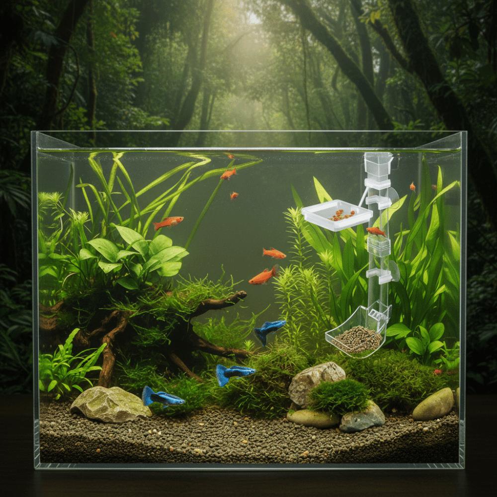 Acrylic Fish Tank Feeding Tube Transparent Aquarium Feeder Tube  Food Dispensing