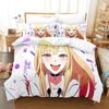 3D-принт аниме Kawaii Marin Kitagawa Комплект постельного белья Single Twin Full Queen King Size Комплект постельного белья Adult Kid Bedroom Наборы пододеяльников