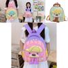 Cartoon Childrens Backpack With Animal Pattern And Padded Shoulder Straps For Kindergarten School Use