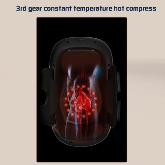 Беспроводной массажер для коленей со светодиодным дисплеем, 3 режима вибрации, регулировка температуры, эргономичный