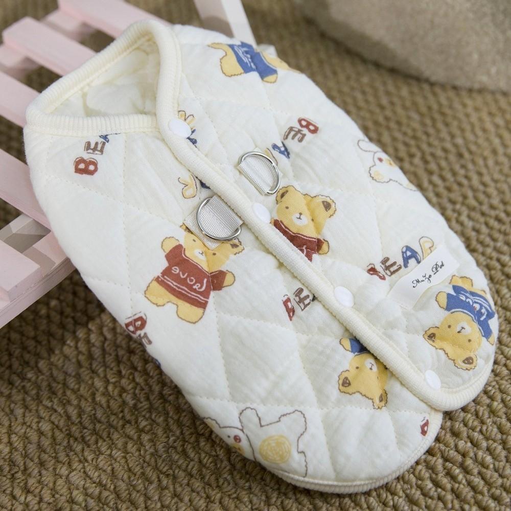 Windproof Pet Dog Clothes Cartoon Puppy Clothes Vest Winter Dog Jacket  For Small Medium Dog