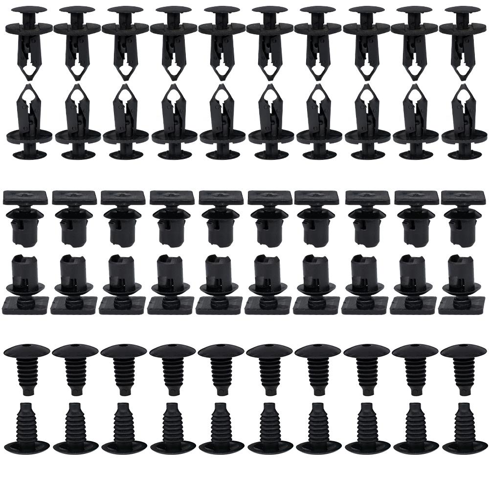 120 шт. набор заклепок для бампера, зажимов для отделки дверей автомобиля, брызговиков на крыше багажника, крепежных деталей, комплект 120X для VW Transporter T4 T5 T6