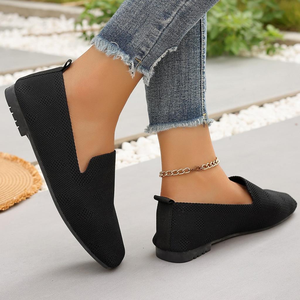Женская летняя обувь 2024, простая противоскользящая обувь с низким берцем на плоской подошве и круглым носком, уличная повседневная удобная дышащая женская обувь