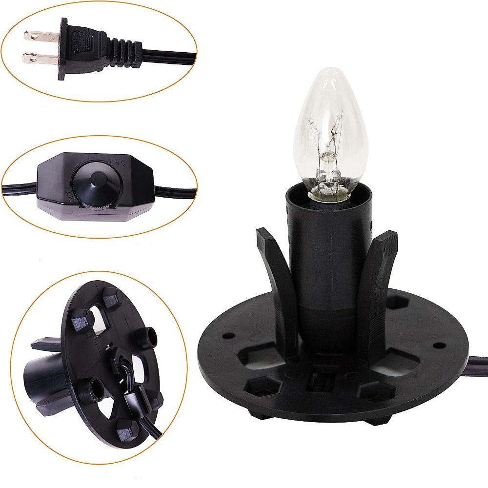 with Dimmer Switch Dimmable Salt Lamp Cord Plug Cord Replacement Cord E12 Bulb Base Metal Clip Base Assembly Dimmer Switch Wire