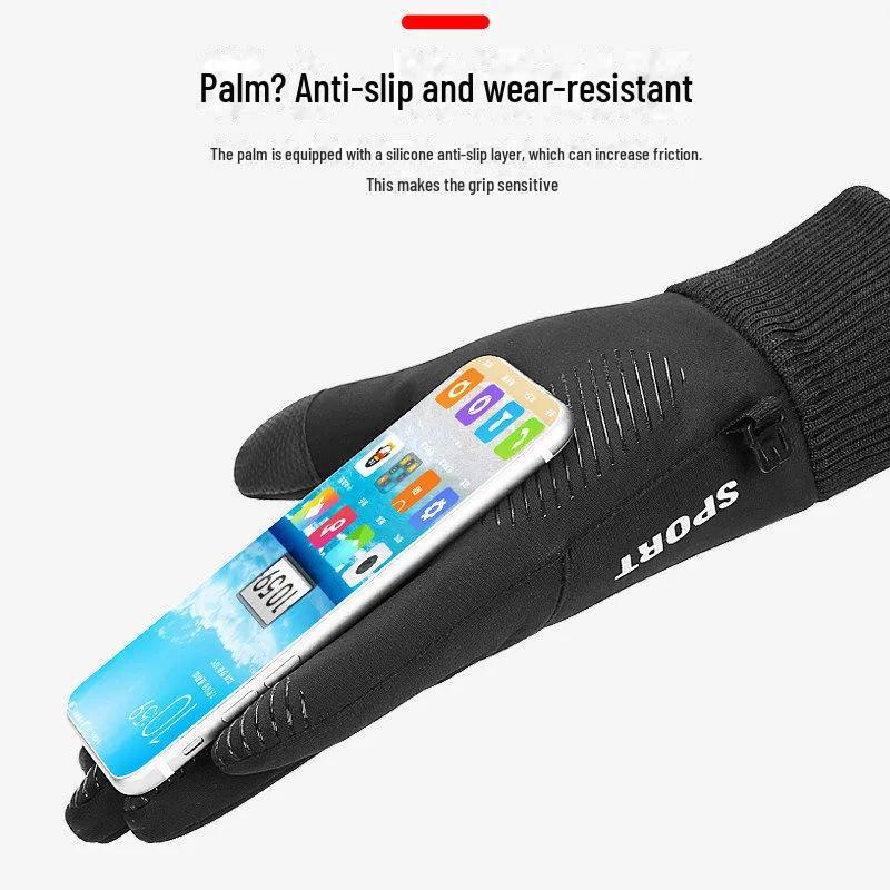 Мужские зимние сенсорные водонепроницаемые перчатки для спорта на открытом воздухе