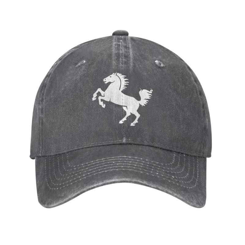 Punk Cotton Fashion White Horse Baseball Cap for Unisex Wounisex Adjustable Animal Dad Hat Sports