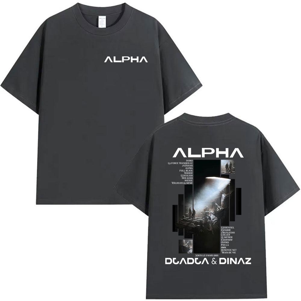 Rapper Alpha Djadja Dinaz Album 2026 Graphic TShirts Mens Hip Hop Gothic Short Sleeve T Shirt Pure Cotton Tshirt Streetwear