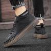 New Summer Men's Shoes Spring Work Trend High-top Board Shoes Casual Leather Shoes Martin Boots Versatile Trendy Shoes