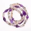 Green Rutile Quartz Amethyst Mix Shape Smooth Beads Necklace 4-14 Mm 18.5" UB-8532