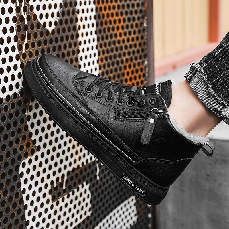 Зимние зимние ботинки для мужчин и женщин, сохраняющие тепло, хлопковая обувь, уличная походная обувь, плюшевые теплые высокие ботильоны, мужские кроссовки