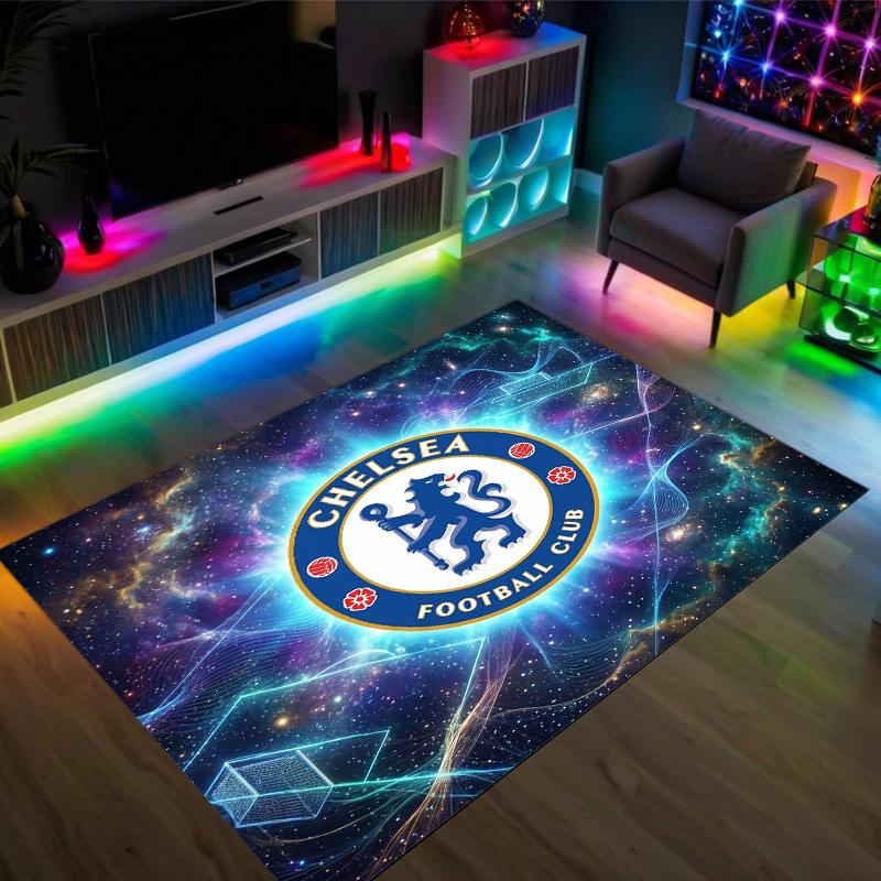Дизайн Chelsea FC Хрустальный Велюровый Ковер Уютный Не?Нескользящий ковер с принтом для спальни, гостиной, прихожей