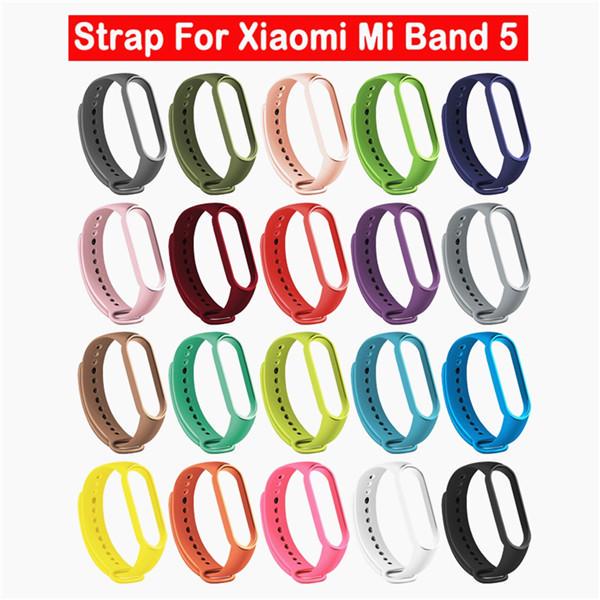 Силиконовый ремешок для браслета, сменный ремень для Xiaomi Mi Band 5 6, спортивный ремешок для браслета Mi 6