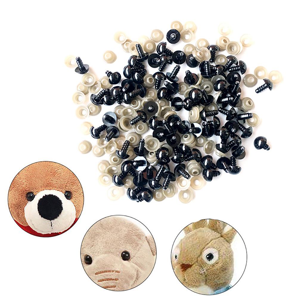 100 pcs/set With Washers DIY Plastic Puppets Eyes Doll Eyes Crafts Making Toy Accessories