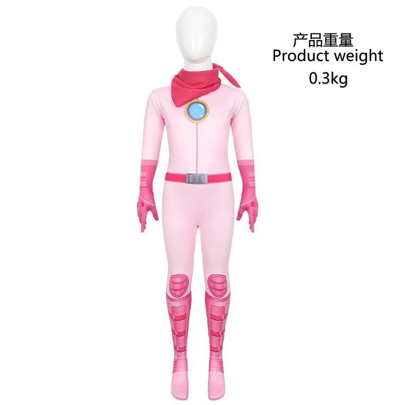 Super Mario Galaxy cos suit Princess Peach battle suit onesie comic show tights X