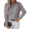 Drizzle Solid Color Half Turtleneck Pullover Women's Sweater - Autumn/Winter European & American Style Long-Sleeved Knitted Top