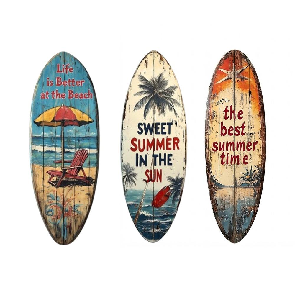 Summer Surfboard Wall Hanging Colorful Beach Decor Wall Art  Home Bedroom Decor