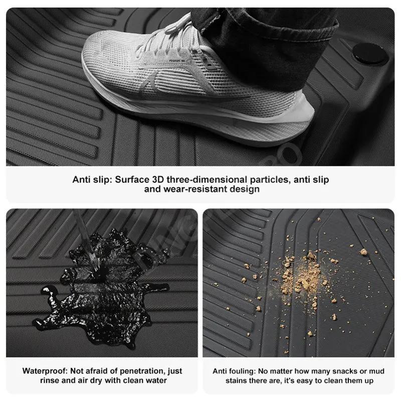 FIT for XIAOMI SU7 2024 Car Floor Mats Cargo Liner Trunk Pad TPE Seat Back Cushion 3D Left-hand Drive Internal Accessories