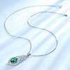 Umcho Ожерелье, созданное овальным изумрудом, драгоценным камнем, классические ожерелья и подвески с цепочкой, юбилей, день рождения, день Святого Валентина, ювелирные изделия, подарки