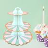 Cake Stand Disposable Exquisite Paper Lace Edge Three-layer Dessert Stand for Wedding