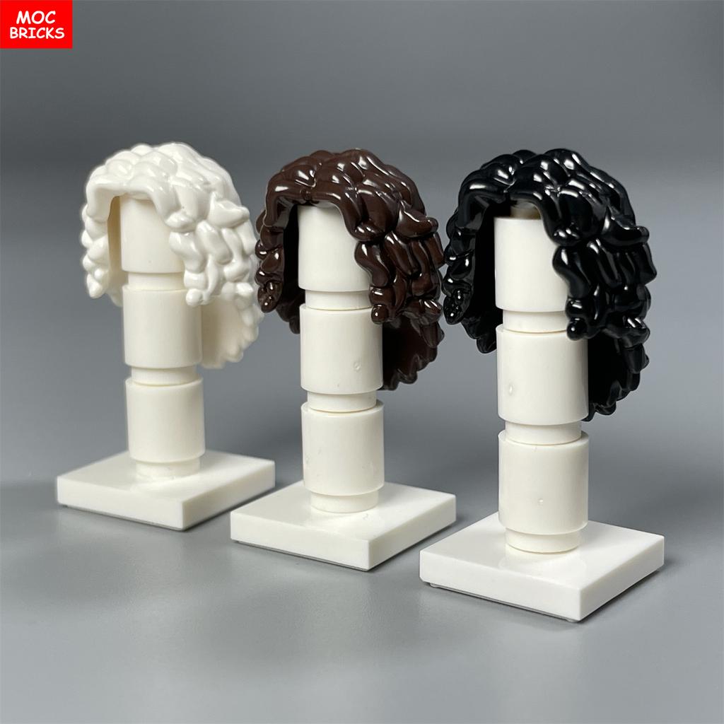 Нетоксичные 10 шт. Moc Кирпичи 4 см Фигурка Одежда Женщина Женские Кудрявые Волосы Принцесса Волосы Собранные Строительные Блоки Аксессуары Детская Игрушка