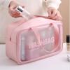 Portable Travel Wash Bag Waterproof Makeup Storage Pouch Transparent Cosmetic Bag Bath Supplies Toiletries Bag