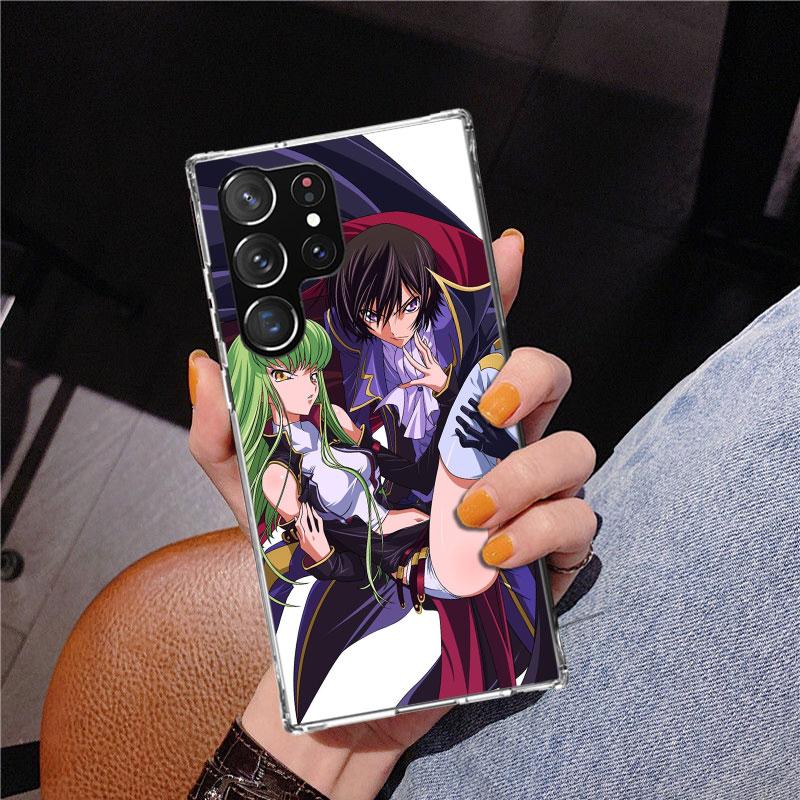 Чехол для телефона с аниме Code Geass для Samsung Galaxy S24 S25 Edge S26 Ultra S23 S22 S21 Plus S20 FE + Персонализированный чехол с принтом Galaxy