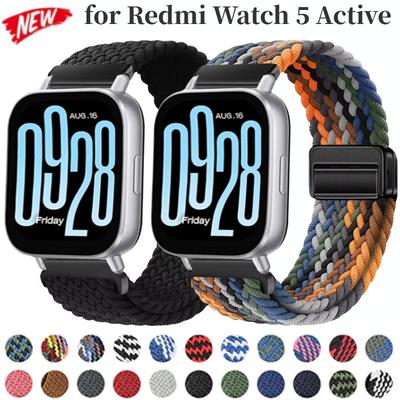 Нейлоновый магнитный ремешок для смарт-часов Redmi Watch 5 Active, плетеный браслет-ремешок на запястье для Xiaomi Redmi 5 Lite, аксессуары