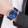Спортивные наручные часы Стильные брендовые часы с нейлоновым ремешком Водонепроницаемые Большие повседневные деловые аналоговые флуоресцентные роскошные настоящие синие часы для мужчин