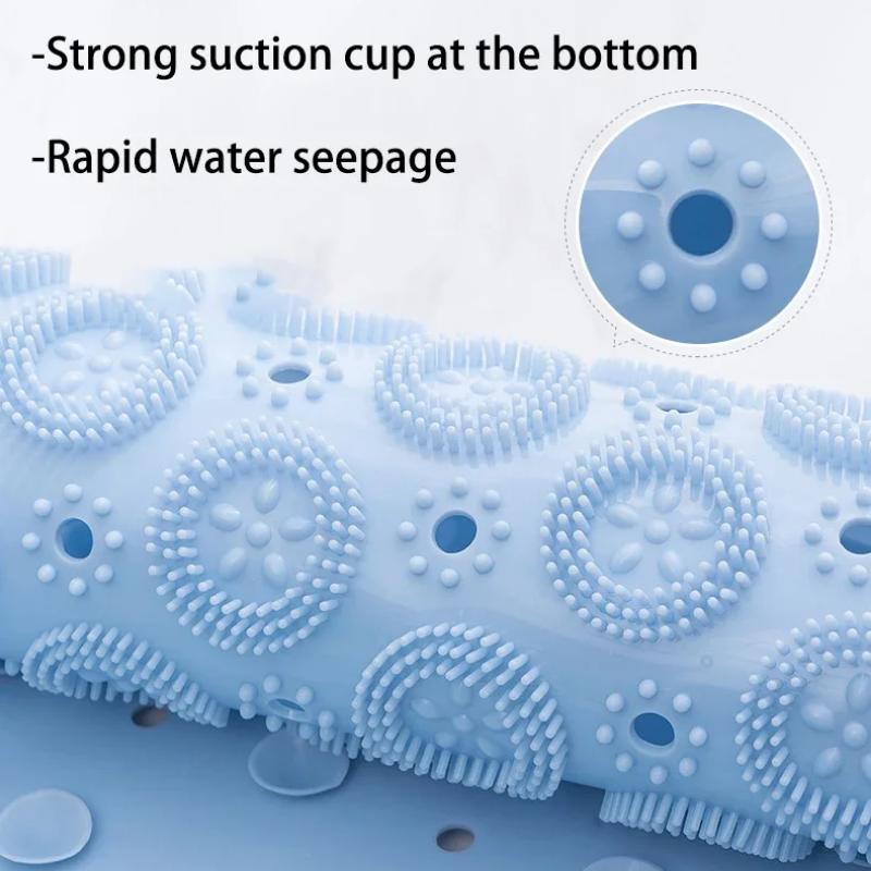 Коврик для ванной комнаты, противоскользящий, круглый, с присоской, коврик для ванной из термопластичной резины, со сливным отверстием, силиконовые коврики для ванны, массажный коврик для ног, мягкий коврик для душа