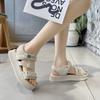 Foreign Trade Beach Sandals Women's 2024 Summer Student Flat Bottom Platform Fashion Lightweight Velcro Sports Sandals