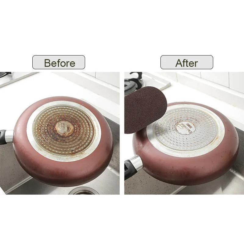 Волшебная кухонная губка, меламиновая губка, щетка для чистки, нож для удаления накипи, очиститель кастрюли, сильные щетки для обеззараживания