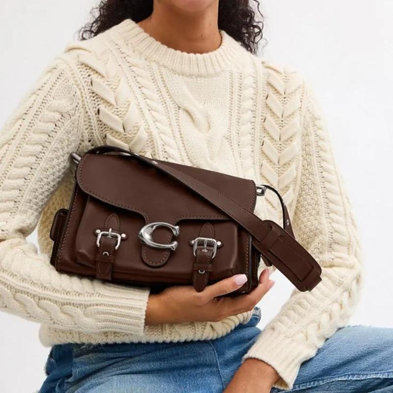 COACH Cargo Soft Tabby 26 Turnlock Classic Signature Hardware Calf Leather Hand-Crossbody Shoulder Bag Medium Women’s Maple Leaf