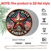 2D Flat Retro Round Aluminum Wall Hanging, Independence Day Five-pointed Star Design, Indoor Outdoor Wall Decor, Home Commemorative Gift