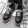 Men Genuine Leather Shoes British Style Casual Shoes Breathable Lightweight Thick Bottom Outdoor Driving Shoes Men Business Shoe