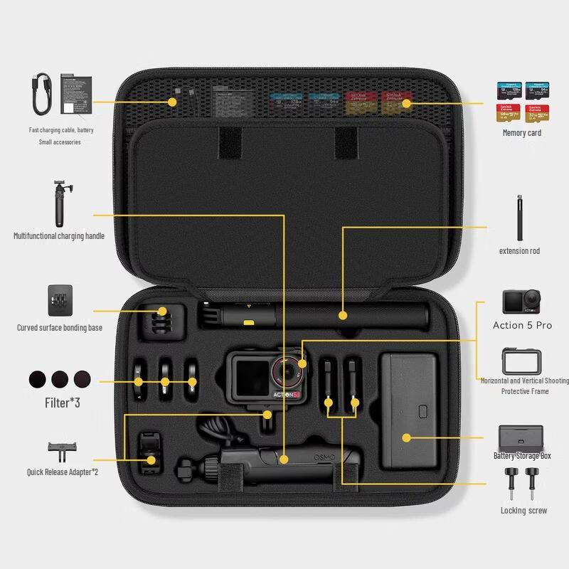 XFJI Portable Multi-functional Storage Bag for DJI Action