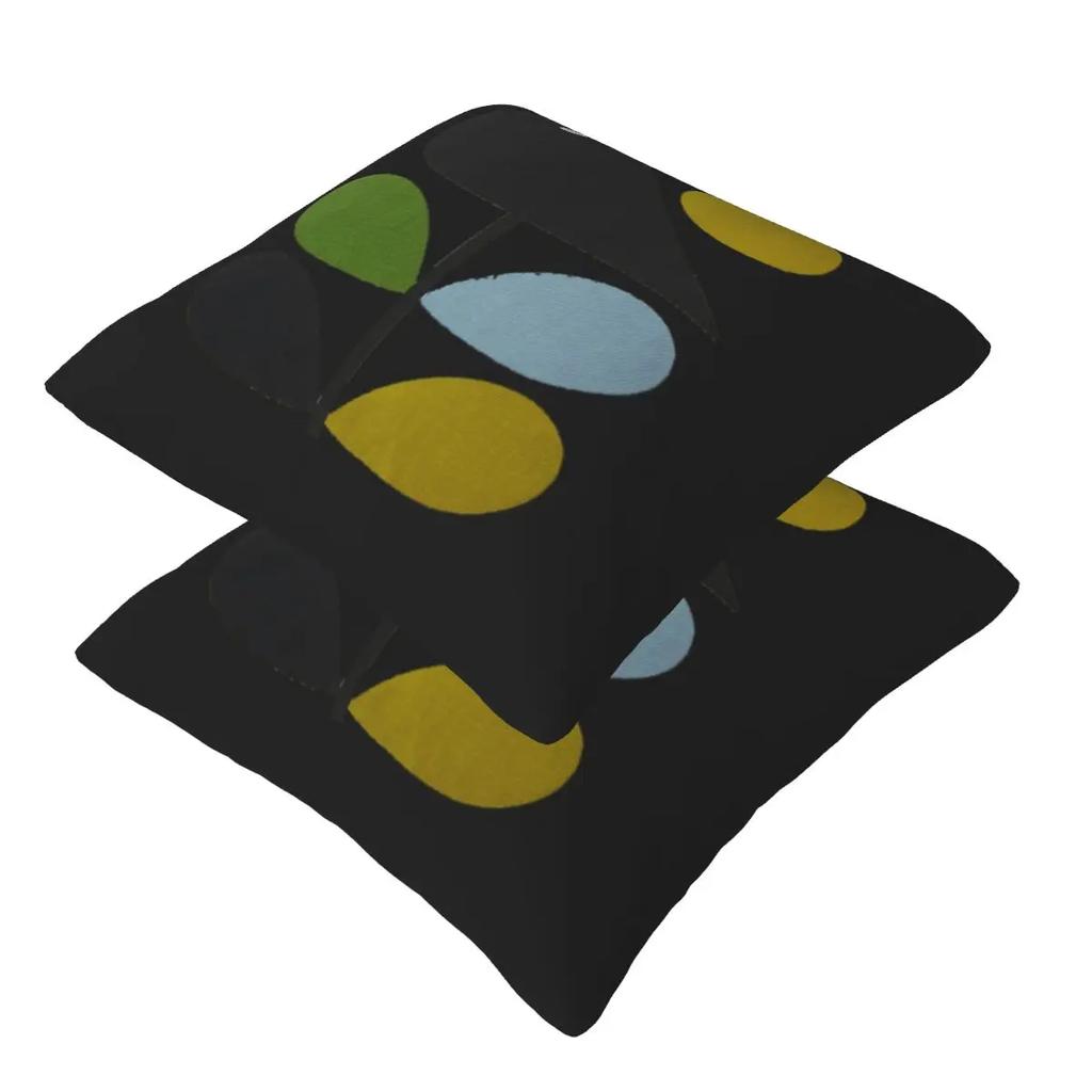 Orla Kiely Multi Stem Colorful Fabric 2 pcs Square Pillowcase Pillow Cover Cushion Comfort Throw Pillow for Home Living Room