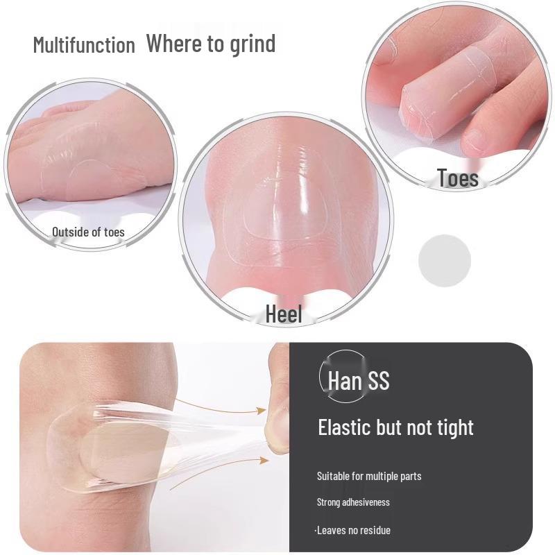 Прозрачные наклейки на пятку против трения для мужчин и женщин - Невидимая защита лодыжки