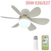 E26/E27 Светодиодный светильник-вентилятор Потолочные вентиляторы с лампой и пультом 30/40 Вт Лампа-вентилятор С регулировкой яркости Таймер для спальни, кухни, гостиной
