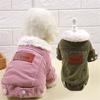 Windproof Dog Jumpsuit with Thick Fleece Liners Dog Winter Warm Padded Jackets